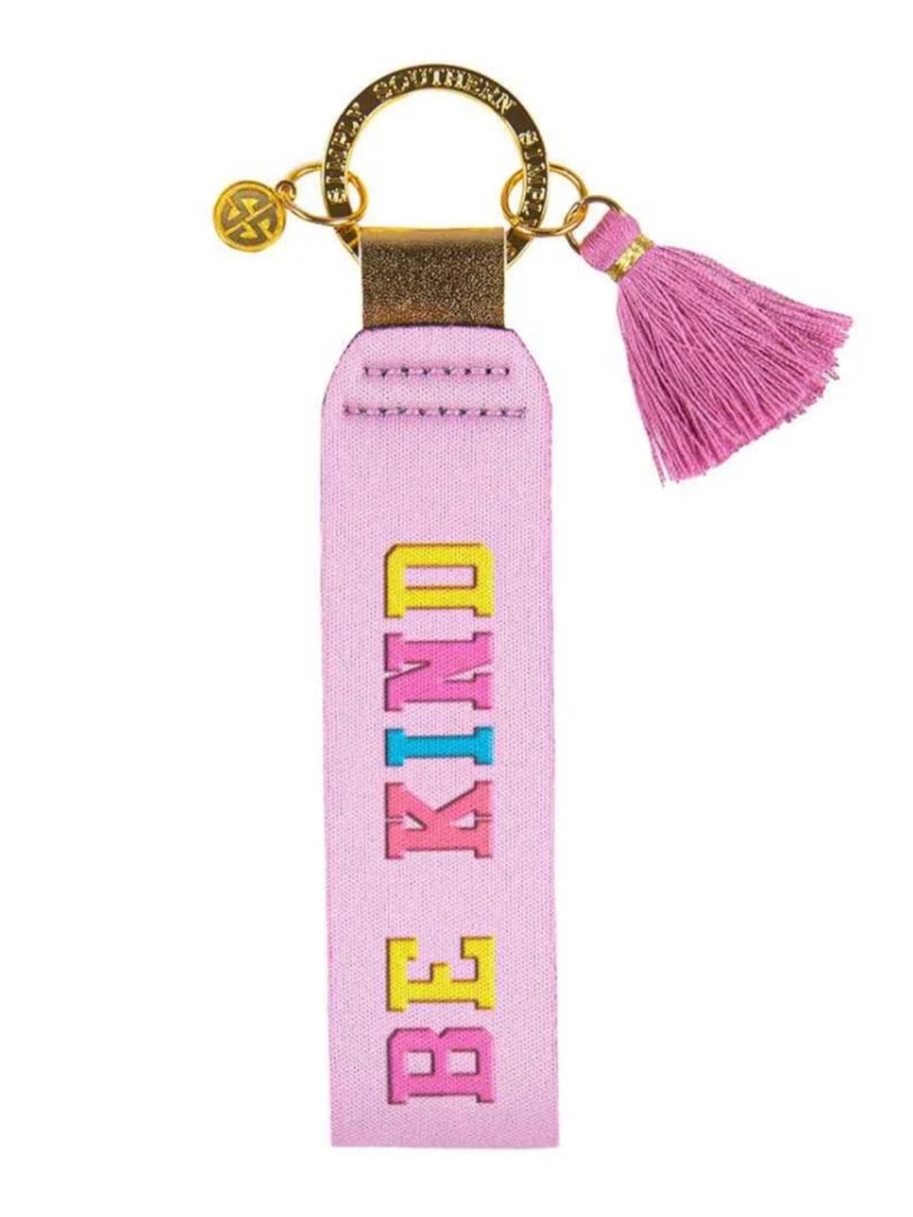 Simply Southern Pink 'BE KIND' Tassel Keychain